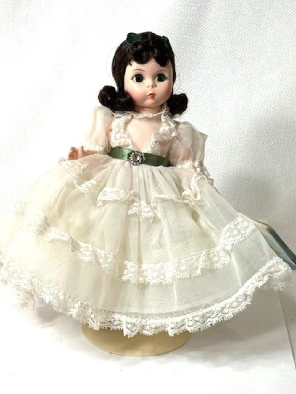 Madame Alexander restrung 8" Scarlett with stand.